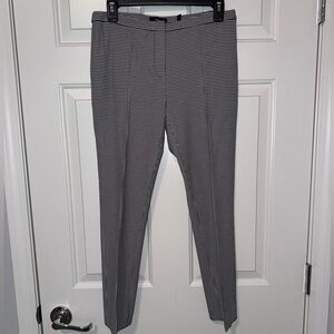 Theory Black and White Houndstooth Cropped Pants